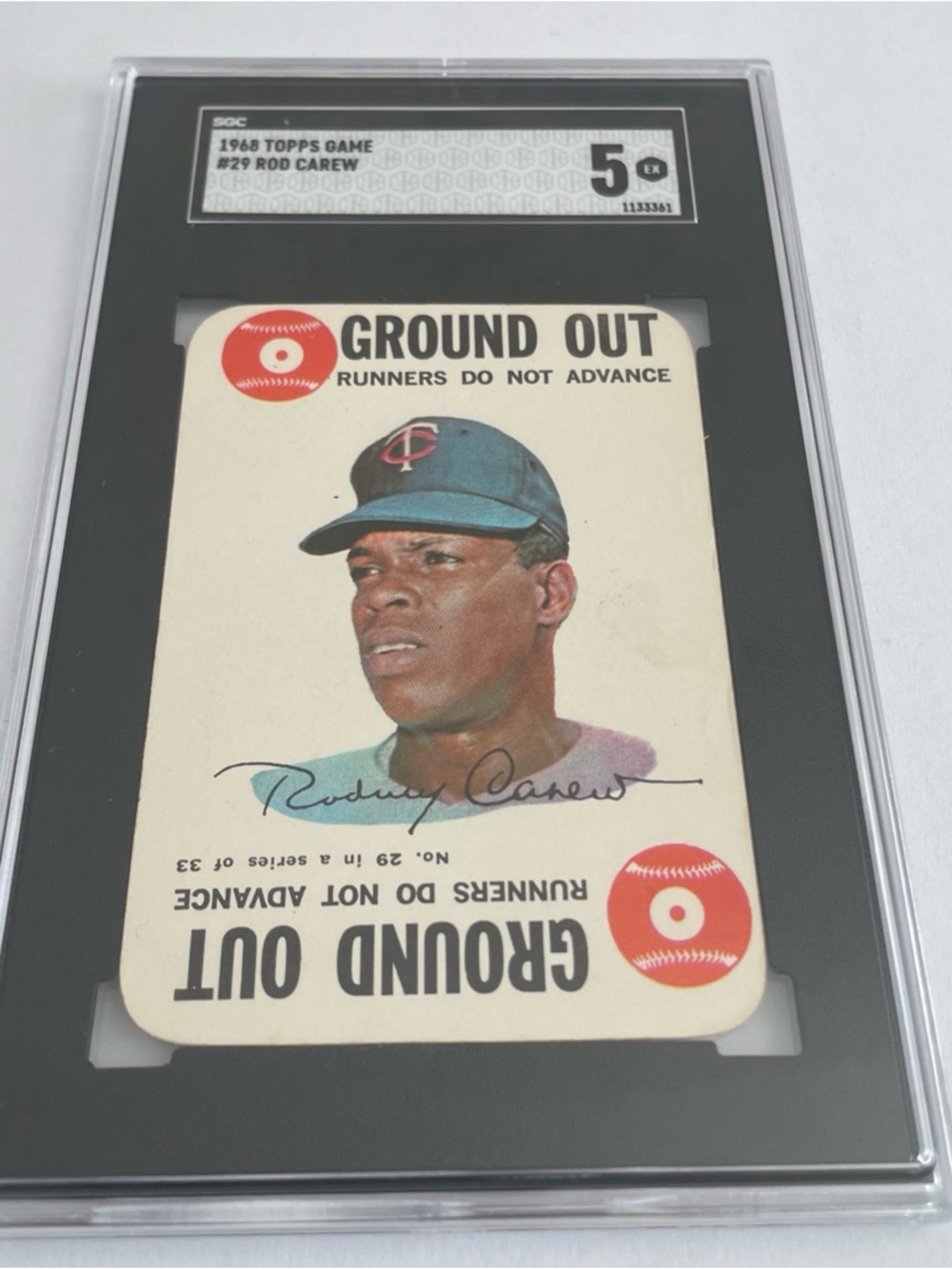 1968 Topps Rod Carew Game Card #29 Graded SGC  5 EX
